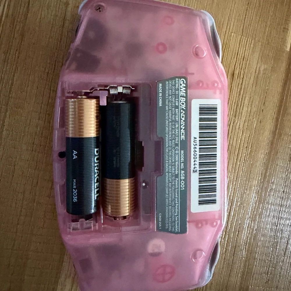 Nintendo Game Boy Advance in Pink with Games and Case